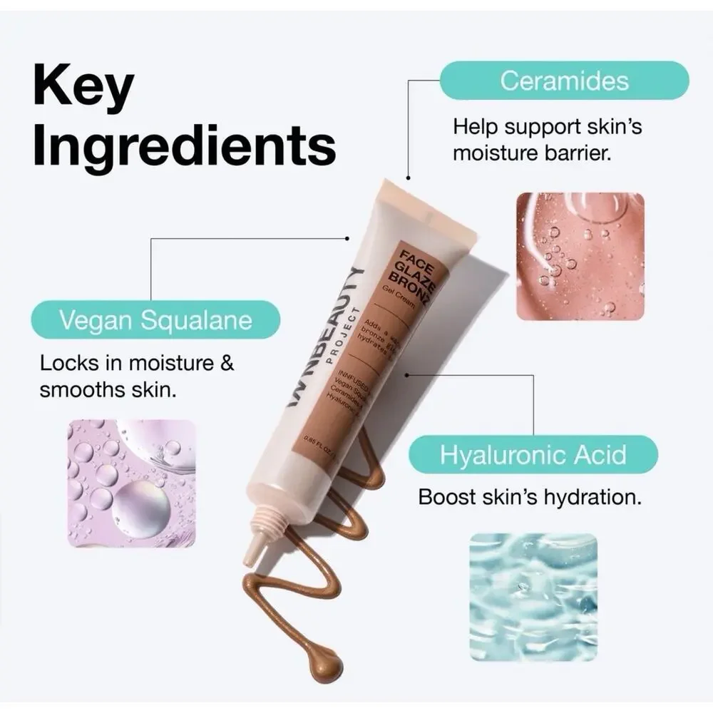 iNNBEAUTY PROJECT Bronze Face Glaze Gel Cream | New